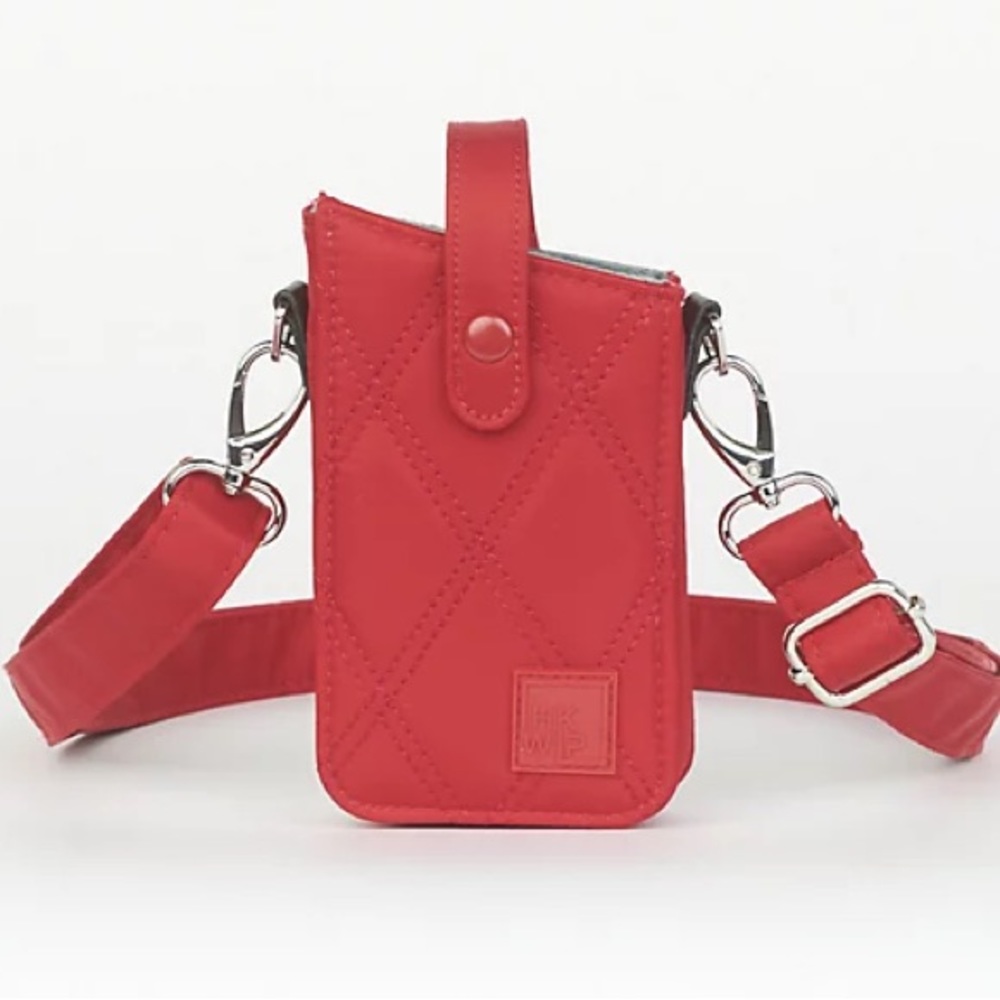 IHKWIP Call-Me-Later Cell Phone Crossbody with RFID Card Slots-Burgundy